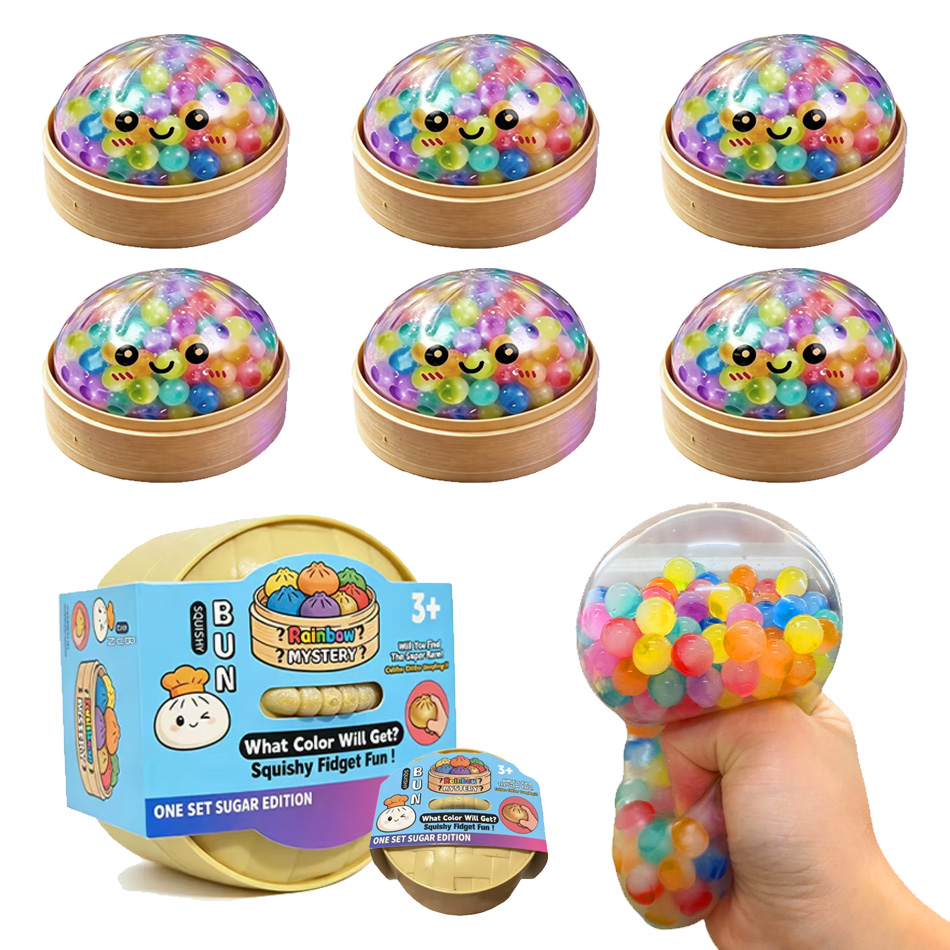 Kids Toys Dumplings - Renkli Gökkuşağı Boncuklu Mantı Şeklinde Yumuşak