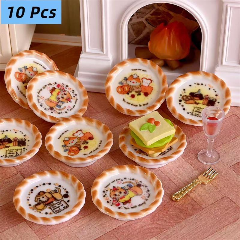 Kids Toys Dog - 10 adet/takım Dollhouse Minyatür Yavru Köpek