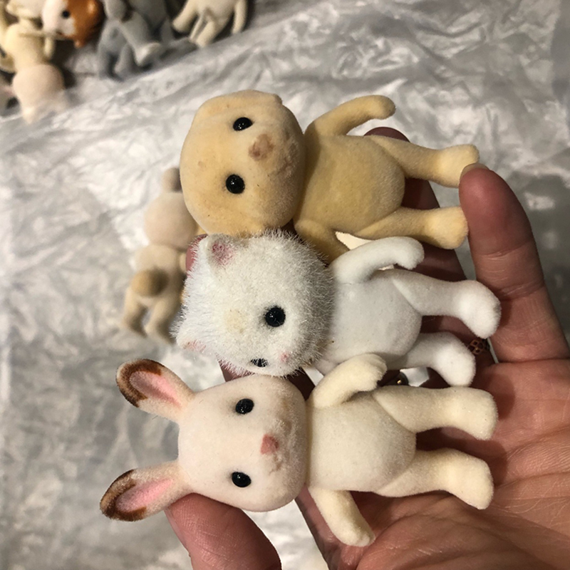 Kids Toys Dog - 1 adet rastgele orman aile hayvan