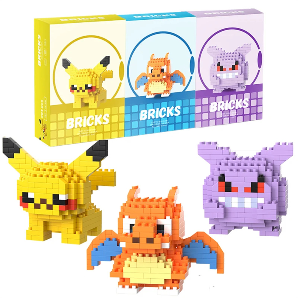 Lego Building Blocks - Pokemon Mikro Yapı Taşları Pikachu Dragonite