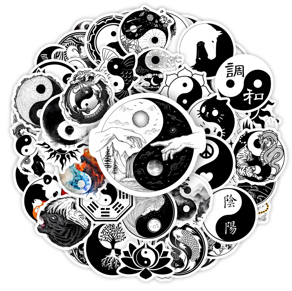 Kids Toys Laptop - YinYang çıkartmalar denge Yoga Zen sanat
