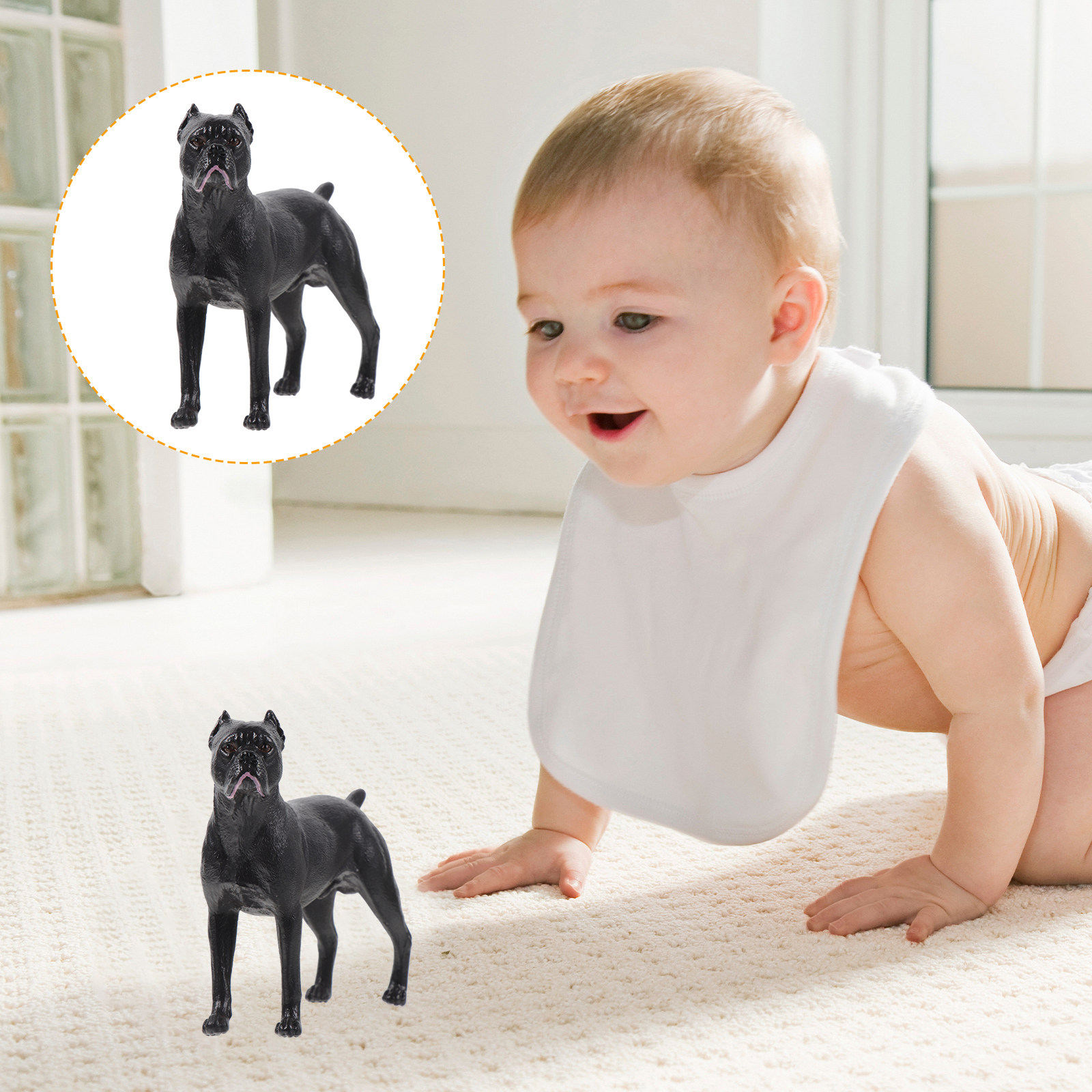 Kids Toys Dog - Casro Köpek Simülasyon Figürü Plastik Gerçekçi