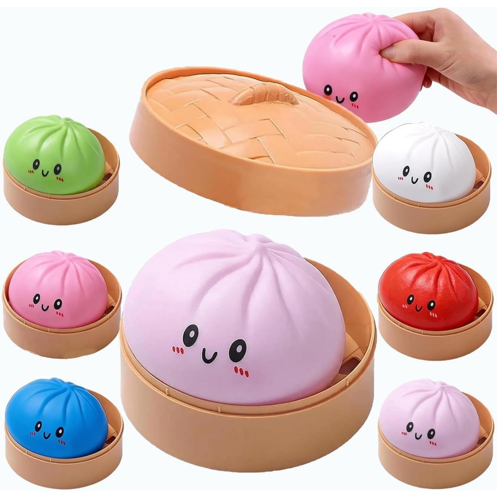 Kids Toys Dumplings - Büyük Mantı Şeklinde Stres Topu, Renkli
