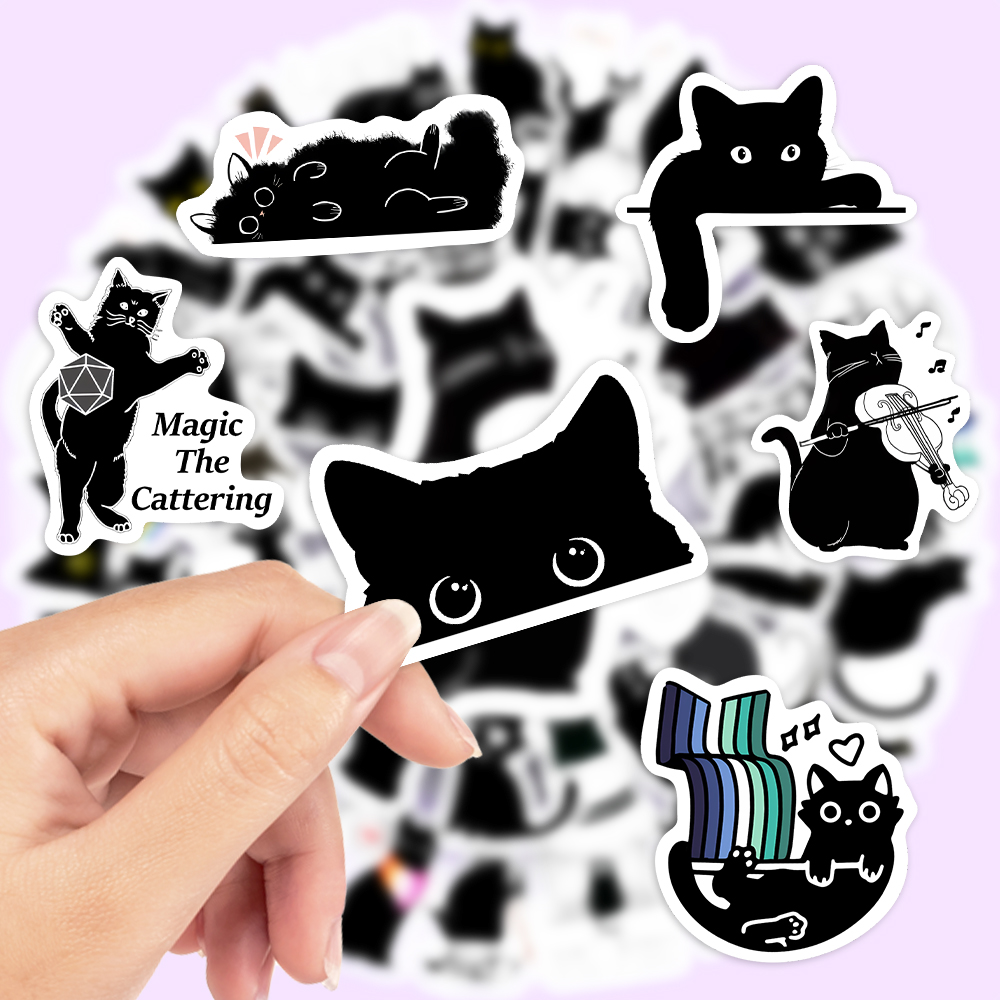 Kawaii Komik Siyah Kedi Çıkart - Kids Toys Laptop incelemesi ve fiyatı