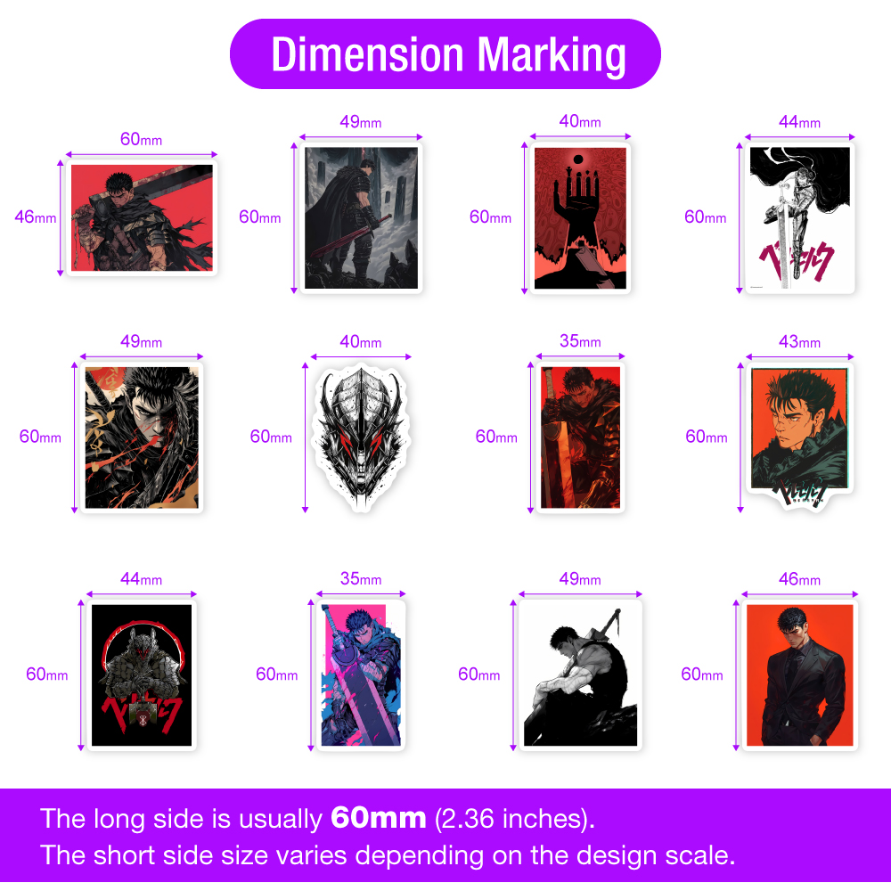 Manga Berserk Çıkartmalar DIY  - Kids Toys Laptop incelemesi ve fiyatı