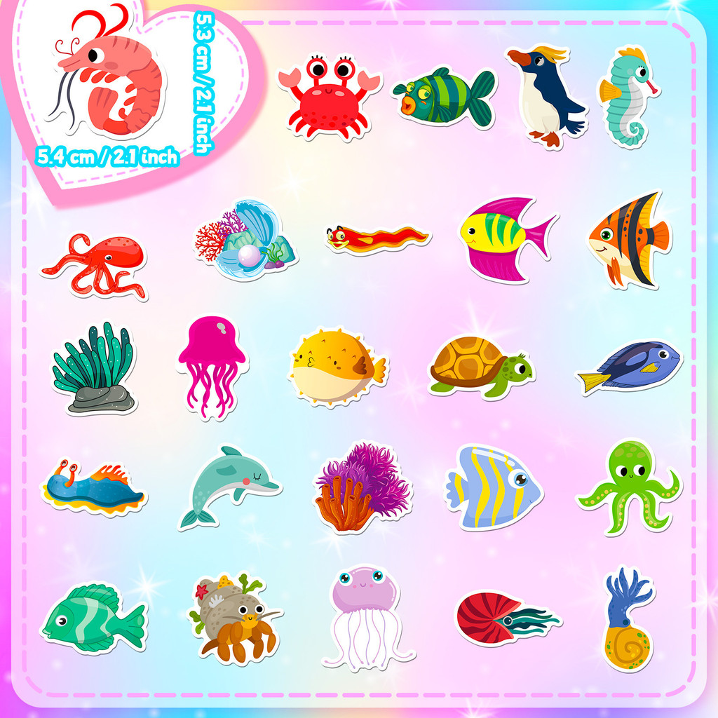 50 Adet Deniz Yaşamı Çıkartmal - Kids Toys In Store incelemesi ve fiyatı